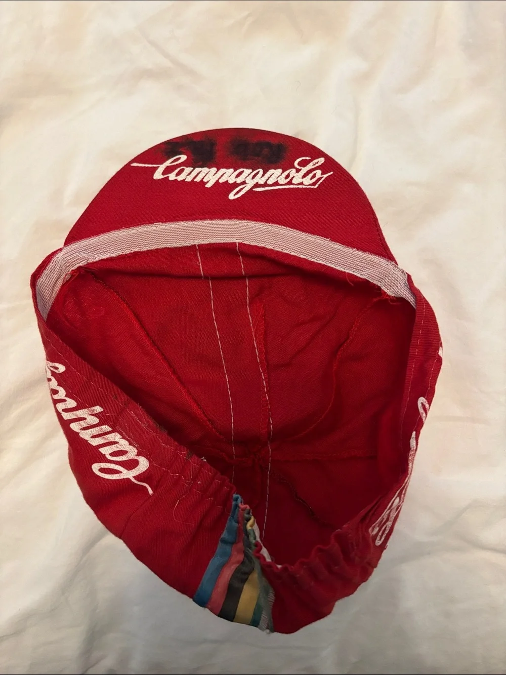Campagnolo Cycling Cap with Retro Stripes circa 1980